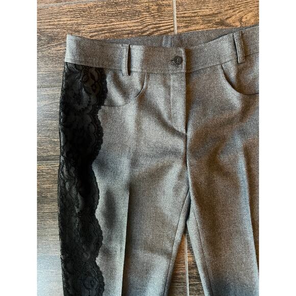 Valentino Roma Wool and Lace gray pants 10 - Picture 2 of 7